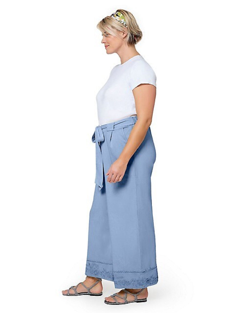 Leota Women's Chambray Lord & Taylor Lupita Culottes Dress Blue