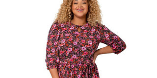 Leota Women's Iman Dress Pink Size 3XL