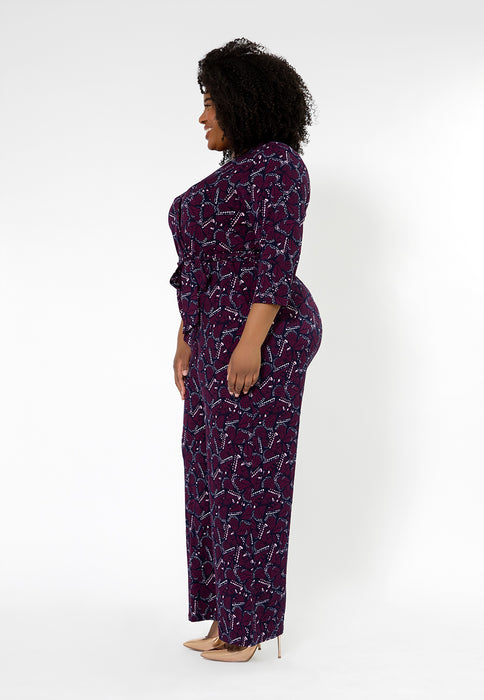 Leota Women's Leia V-Neck Jumpsuit (Curve) Purple