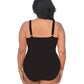 Always For Me - Plus Size V-Neck Twist Front One Piece Swimsuit
