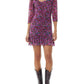 Ganni - Floral Mesh Flounce Ruched Mini Dress