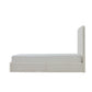 Canter Tall Headboard Upholstered Bed in Pearl White Chenille, Queen Size