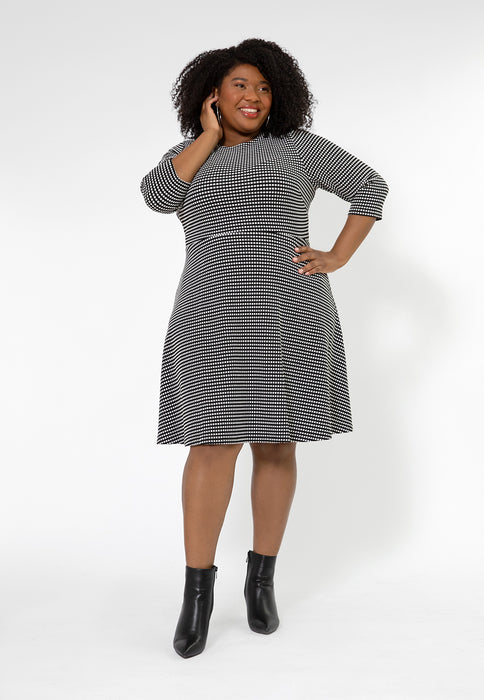 Leota Women's Katherine Fit And Flare Dress (Curve) Black