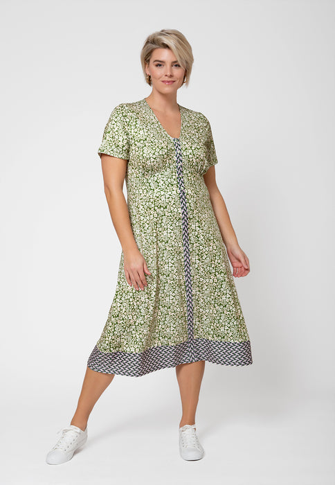 Leota Women's Francesca MIDI Dress Green Size 3X