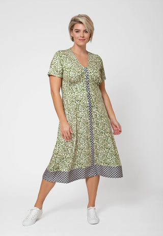 Leota Women's Francesca MIDI Dress Green Size 3X