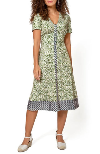 Leota Women's Francesca MIDI Dress Green Size 3X
