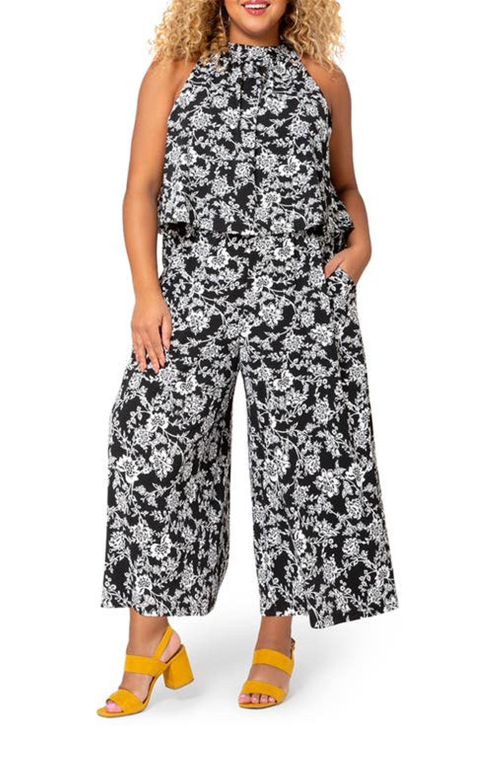 Leota Women's Skyler Floral Jumpsuit Black