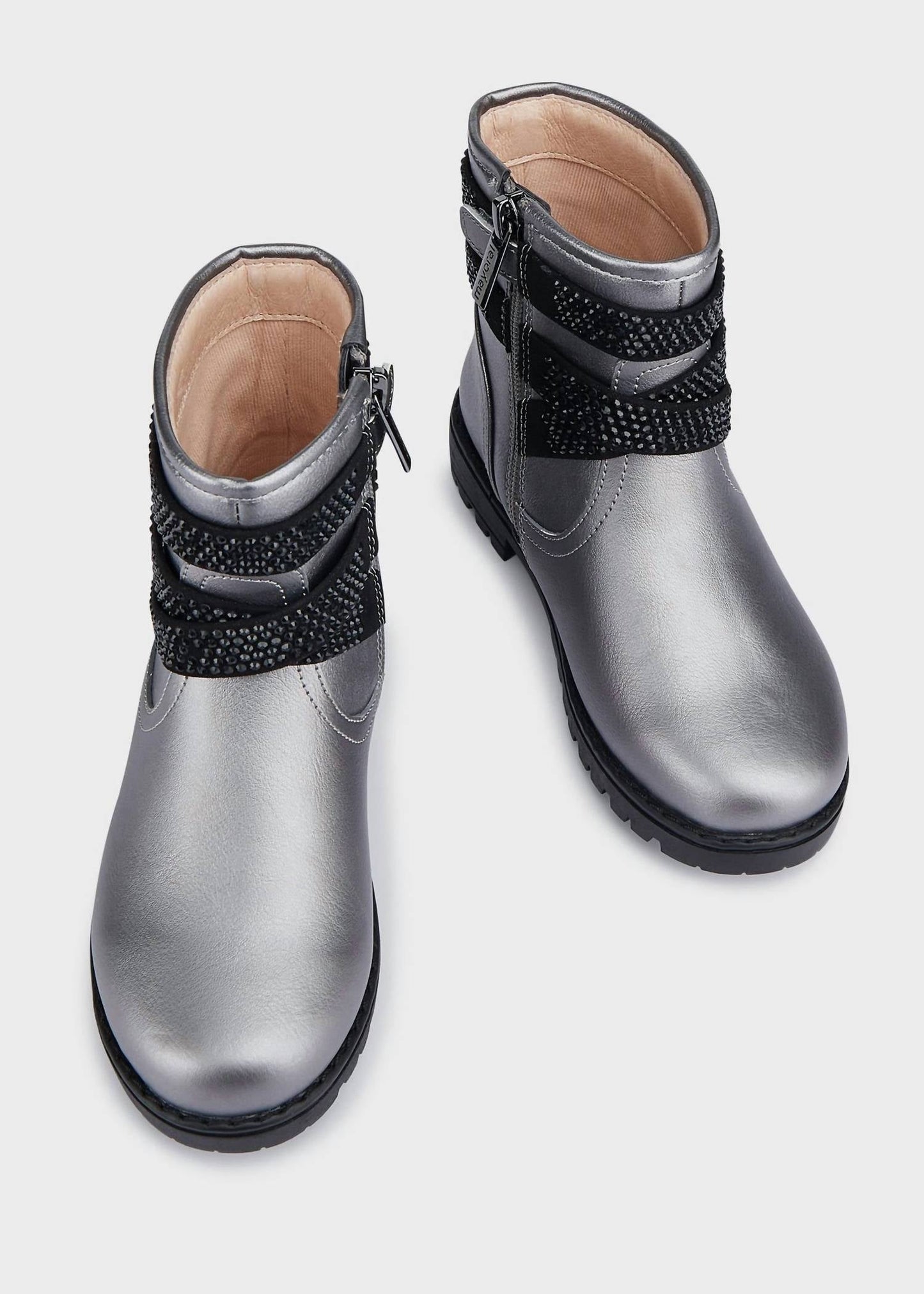 Mayoral - Kid's Rhinestone Strap Biker Bootie