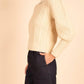 61 Jane - Women's Jewel Neck Puff Sleeve Sweater