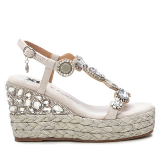 Xti - Women's Gemstone Embellished Wedge Sandals