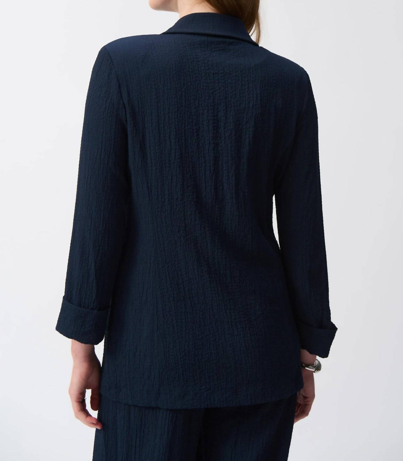 Joseph Ribkoff - Quarter Sleeve Seersucker Blazer Jacket