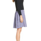 1901 - Poplin Cable Knit Sweater Top Striped Button Down Dress