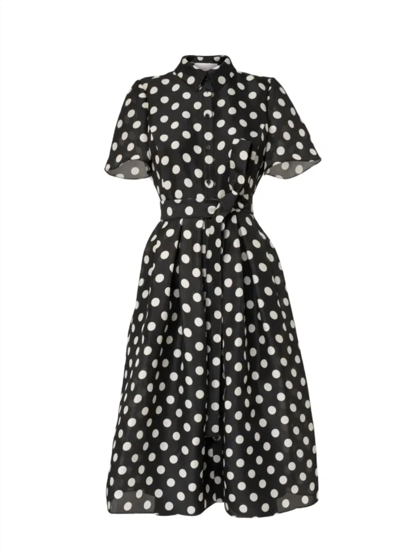 Carolina Herrera - Women's Polka Dot Midi Shirt Dress