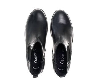 Gabor - Women's Block Heel Leather Zip Bootie
