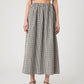 French Connection - Gingham Ruched Waist Midi Skirt