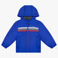 London Fog - Toddler Boys Zip Front Hooded Sporty Stripe Raincoat