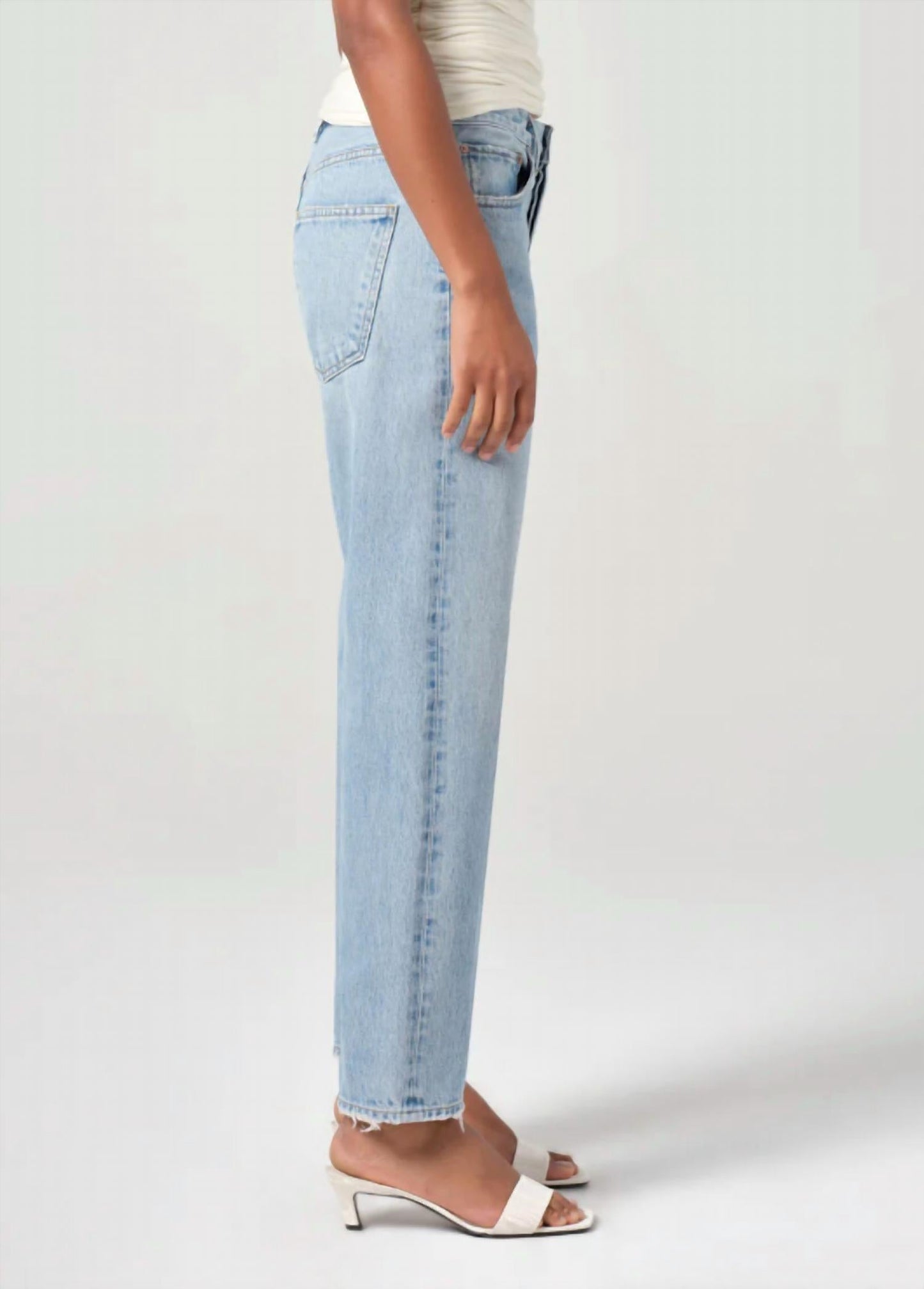 Agolde - 90's Crop Mid Rise Loose Straight Jeans