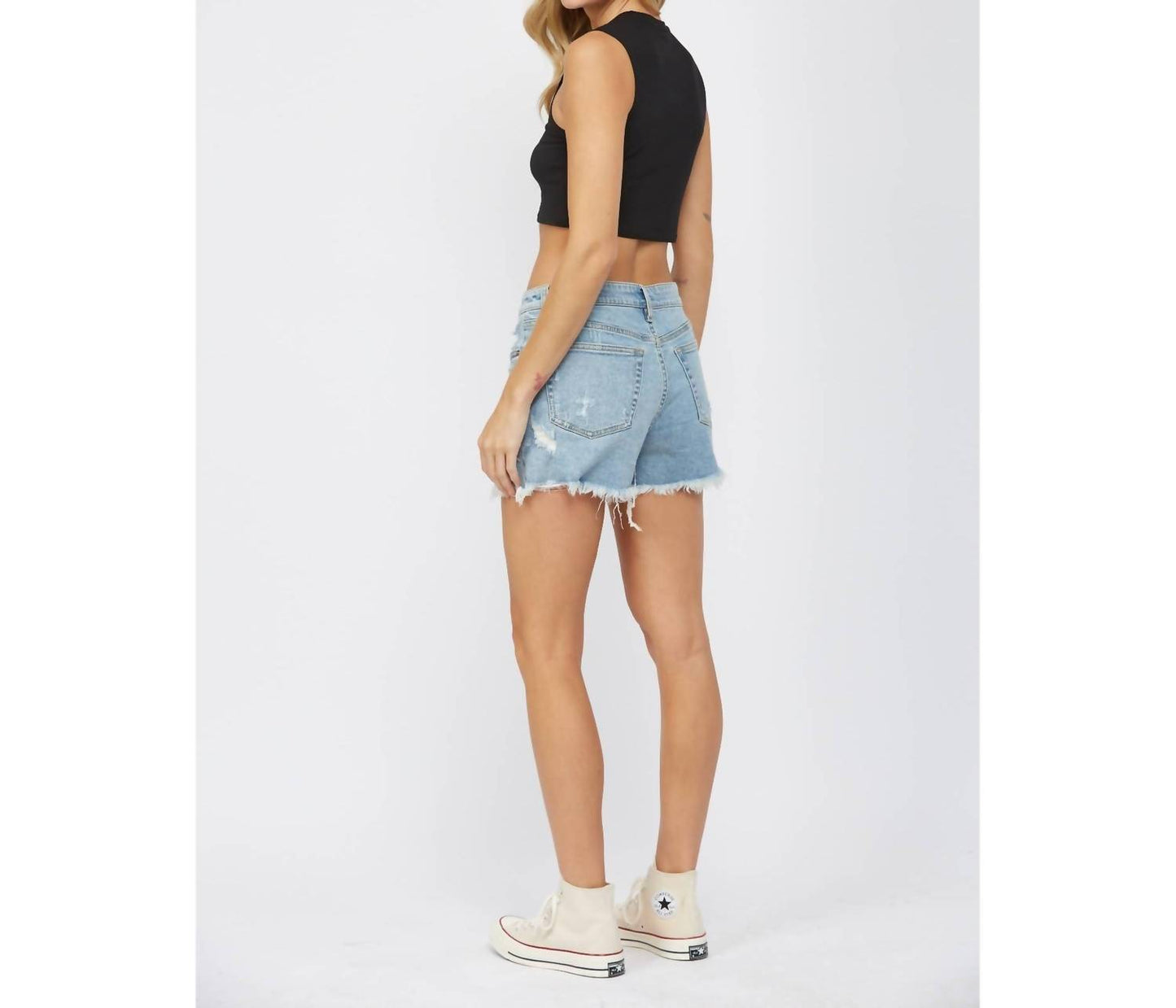 Mica Denim - High Rise Jean Shorts