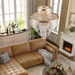 Golden Luxury Crystal Chandelier 23.6 Inch