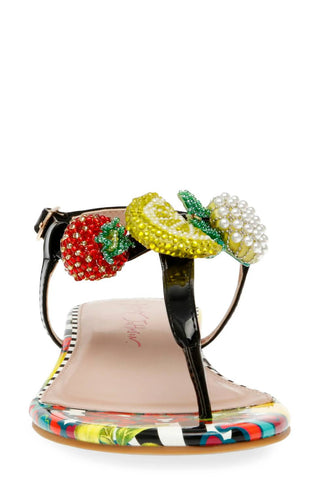 Betsey Johnson - Women's Aniston Beaded Fruit Themed Sandals