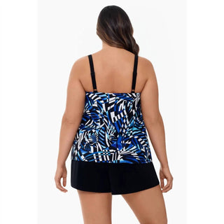 Longitude - Digital Cortex Ruffle Faux Long Torso Shortini