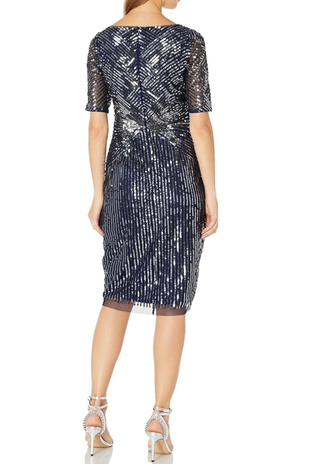 Adrianna Papell - Full Beaded Short Evening Dress