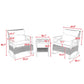 3pcs Rocking Rattan Chair Set in Grey