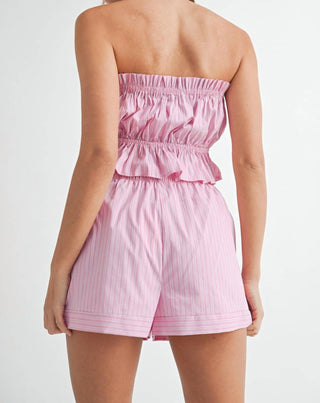 Mable - Fionnuala Stripe Tube Top & Short Set