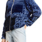 BP Faux Shearling Jacket - Navy Bandana Patchwork
