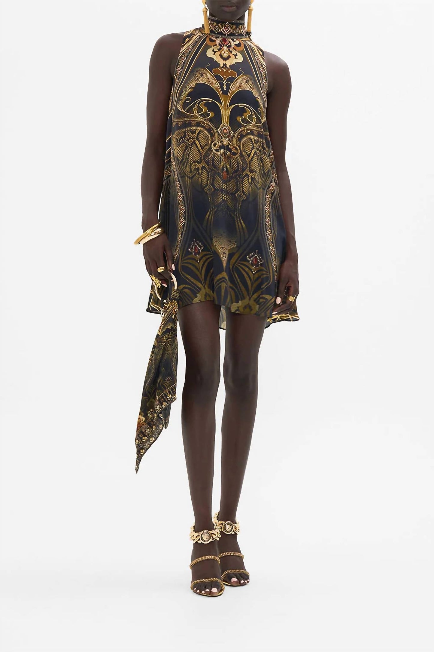 Camilla - Back Neck Tie Short Dress