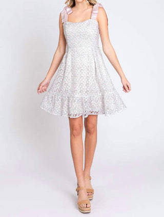 Trendsi - GeeGee Mesh Floral Embroidered Sleeveless Dress