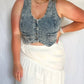 Risen - Chloe Crop Denim Vest
