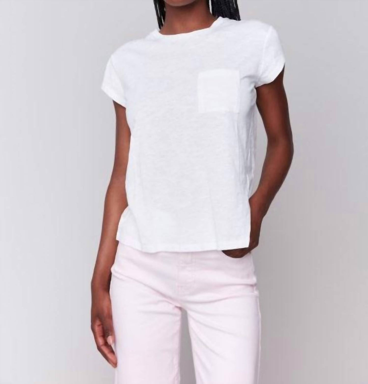Charlie B - Cap Sleeve Crew Neck T-shirt