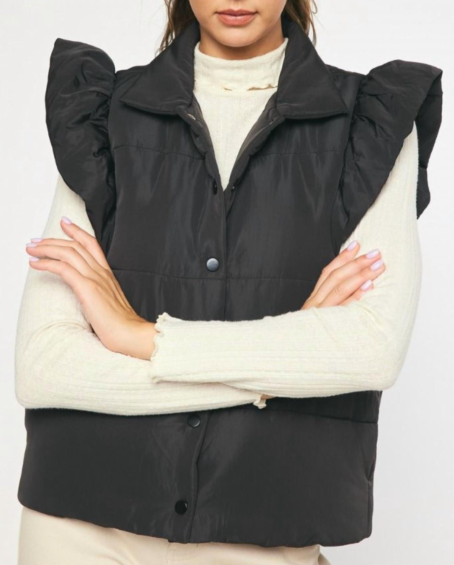 Entro - Flutter Sleeve Puffer Vest