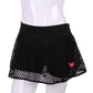 Love Love Tennis - Women's Fishnet Longer Shorties Tennis Skirt
