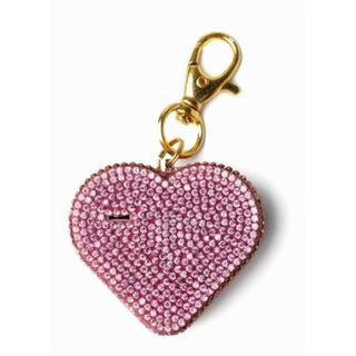 Dml Wholesale - Rhinestone Heart Charm Safety Alarm Keychain