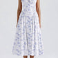 De Vave - Floral Print Smocked Midi Dress