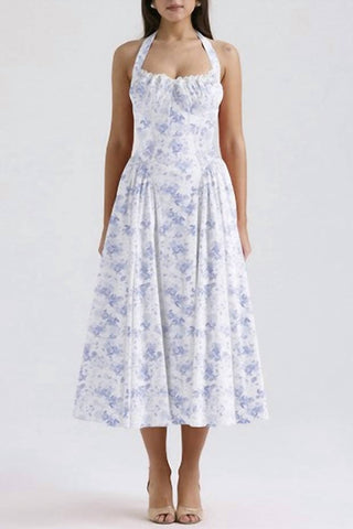 De Vave - Floral Print Smocked Midi Dress