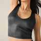 Beyond Yoga - Heather Rib Shine Glow On Cropped Tank