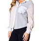 Double Take - Contemporary Chic Color Block Top