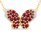 4.15 Carat Genuine Ruby and White Zircon .925 Sterling Silver Pendant