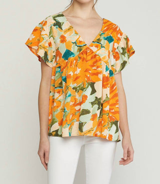 Entro - Printed Babydoll Top