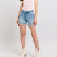 Judy Blue - High Waist Western Embroidery Detail Cut Off Denim Short