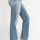 Judy Blue - High Waist Dad Straight With Harsh Tint & Destroyed