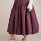 Easel - Balloon Hem Parachute Midi Skirt With Side Pockets