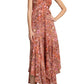 A.L.C. Amina Halter Cotton & Silk Maxi Dress in Sorbet Multi, Size 4