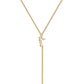 Eklexic - Women's Dainty Script Love Lariat Necklace