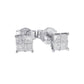 10k White Gold Diamond Stud Earrings (0.60 cttw, I-J Color, I2-I3 Clarity)