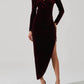 Astr - Sirica Velvet Off Shoulder Midi Dress