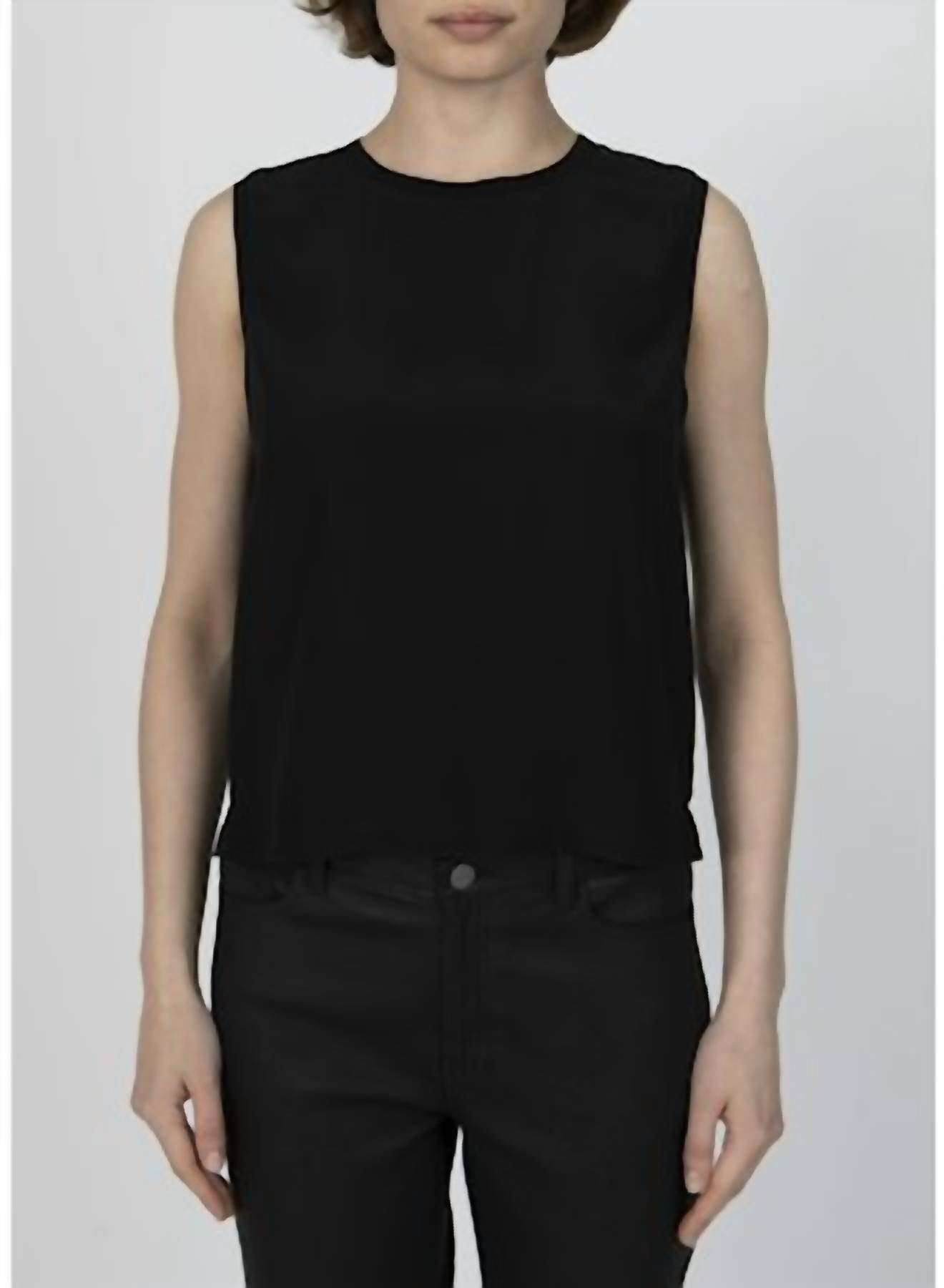 Atm - Silk Crew Neck Muscle Top